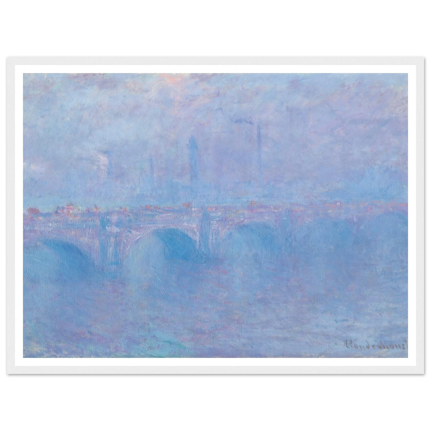 Waterloo Bridge, effet de brouillard (1903) Art Print | Claude Monet-Quipham Collections