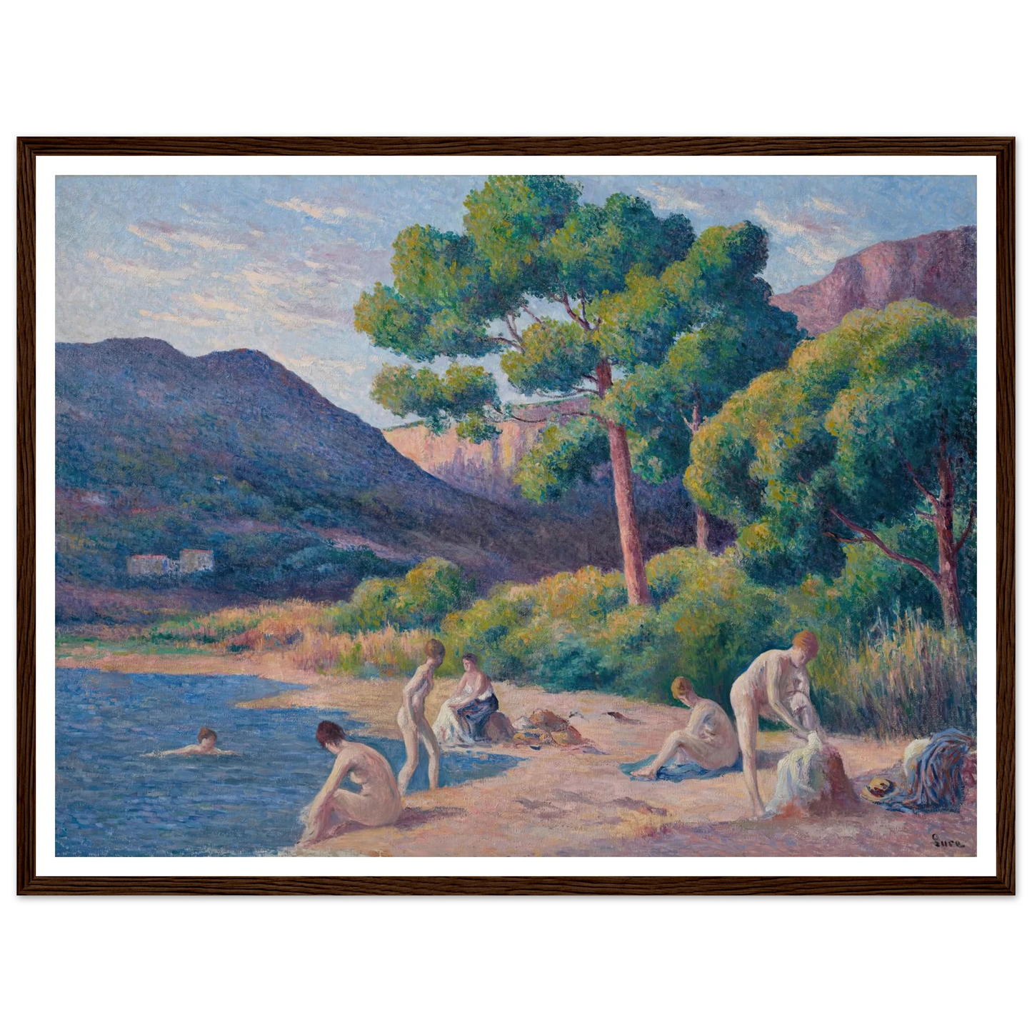 Baigneurs à Saint-Tropez Art Print | Maximilien Luce-Quipham Collections