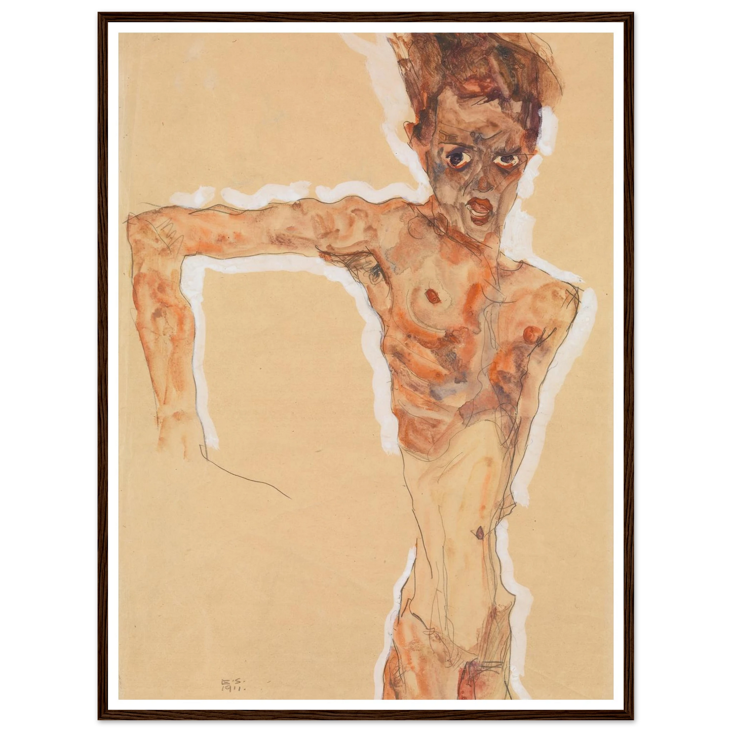 Self-Portrait (1911) Art Print | Egon Schiele-Quipham Collections