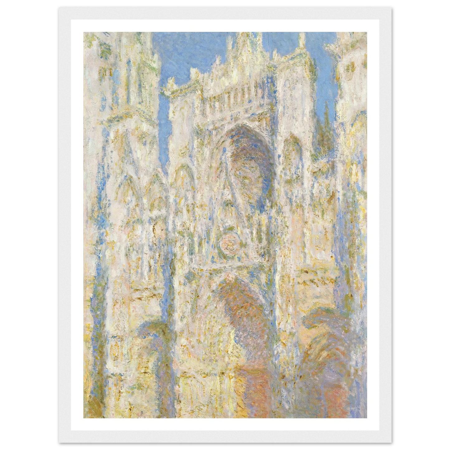 Rouen Cathedral, West Façade, Sunlight (1894) Art Print | Claude Monet-Quipham Collections