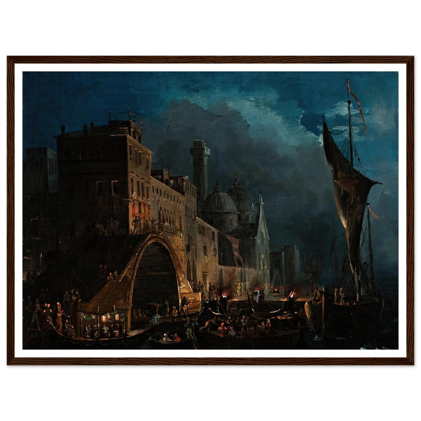 A Venetian Gala Night (1824-1838) Art Print | Ippolito Caffi-Quipham Collections