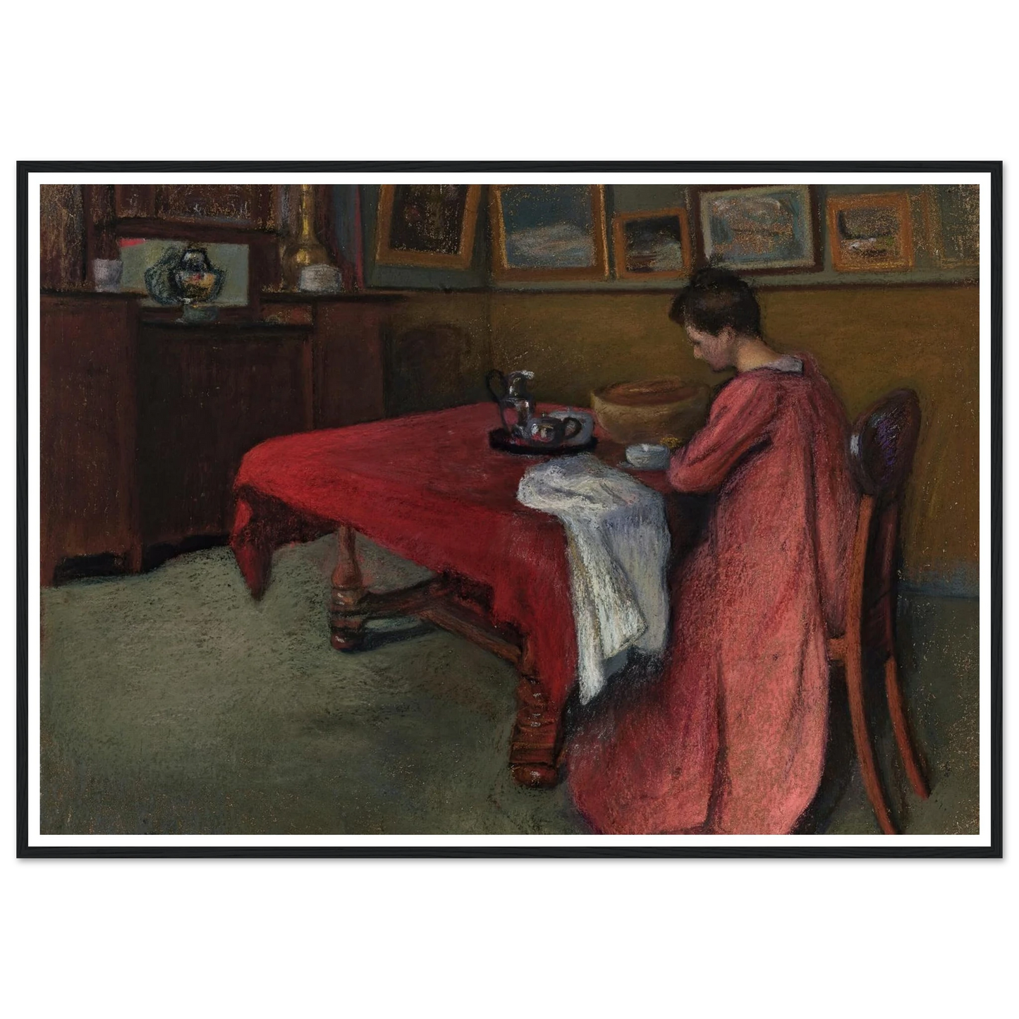 La robe de chambre rouge (1902) Art Print | Henri Manguin-Quipham Collections