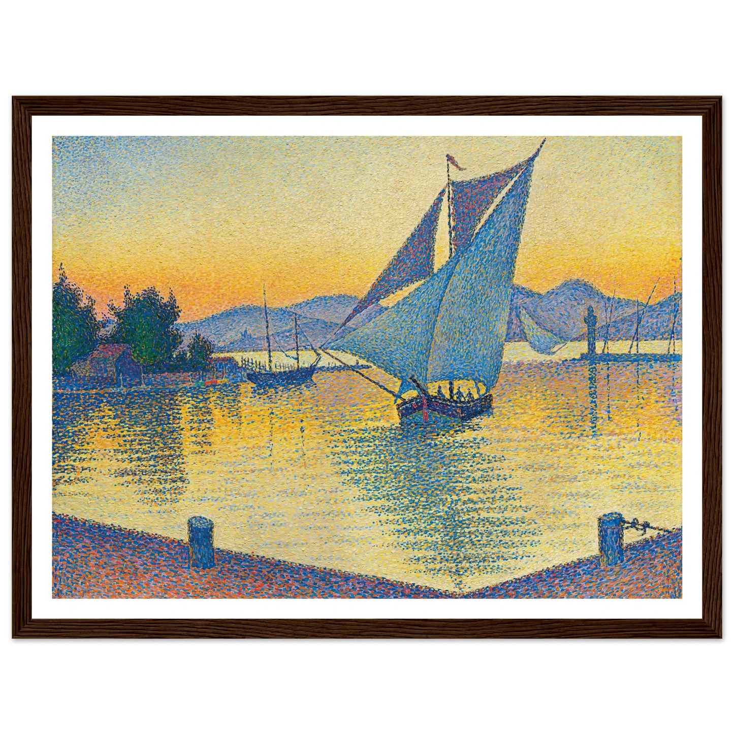 Le Port Au Soleil Couchant, Opus 236 (Saint-Tropez) (1892) Art Print | Paul Signac-Quipham Collections