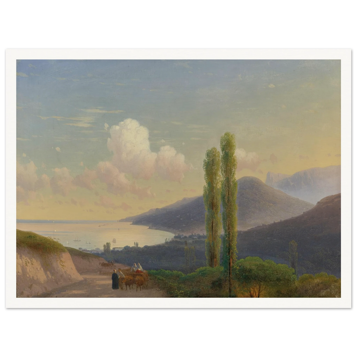 The Road To Gurzuf, Crimea (CIRCA 1878) Art Print | Ivan Konstantinovich Aivazovsky-Quipham Collections