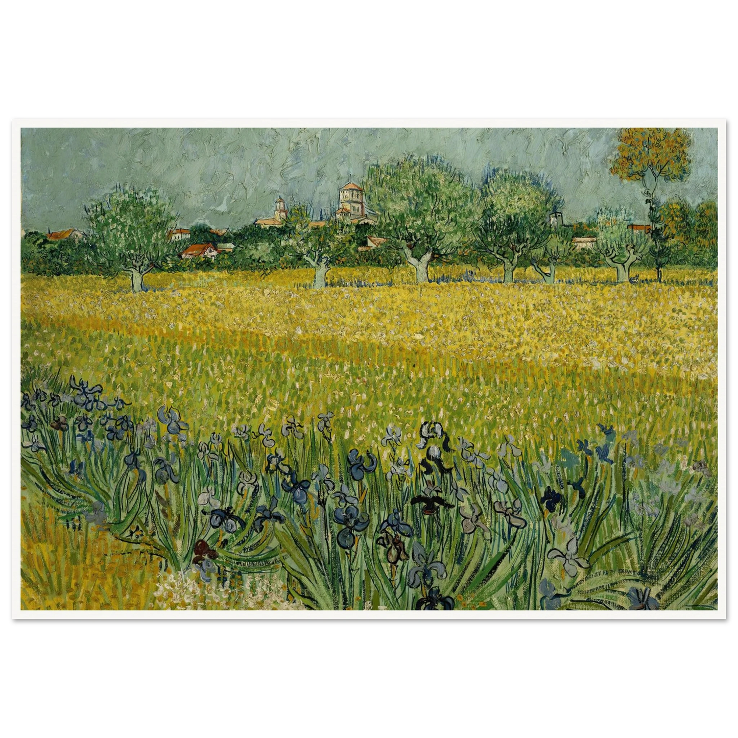 Field with flowers near Arles (1888) Art Print | Vincent van Gogh-Quipham Collections