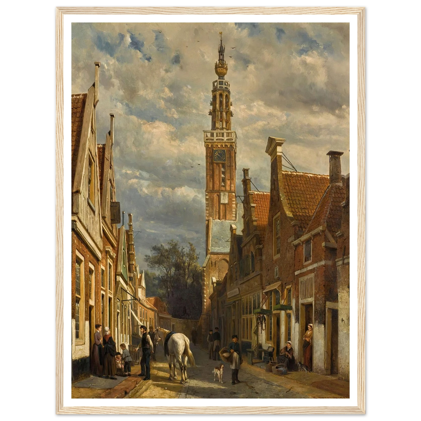 The carillon tower in Edam (1879) Art Print | Cornelis Springer-Quipham Collections