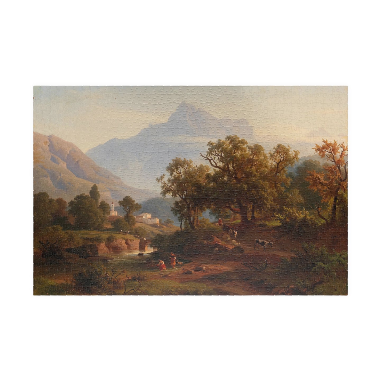 Region In South Tyrol–landscape In The Morning Light Puzzle | August Behrendsen-Quipham Collections