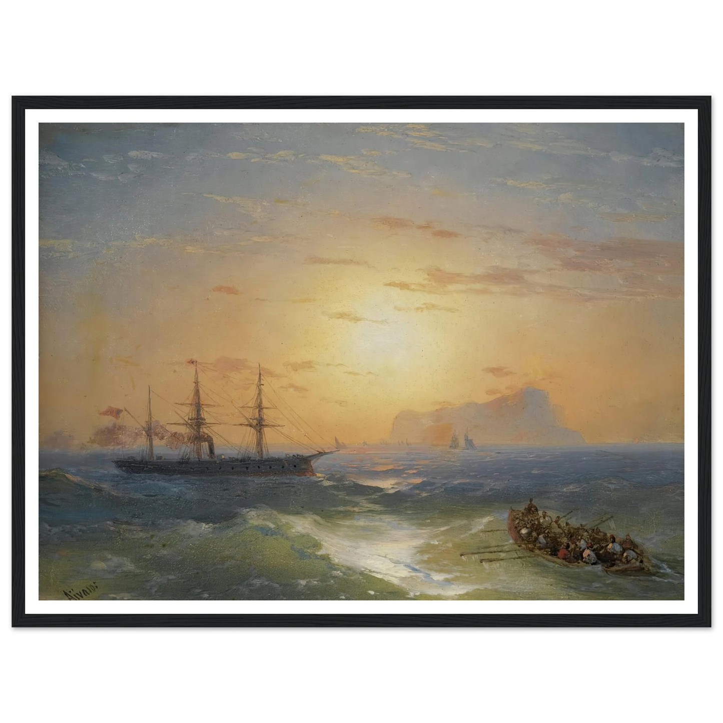 Shipping Off Ischia Art Print | Ivan Konstantinovich Aivazovsky-Quipham Collections