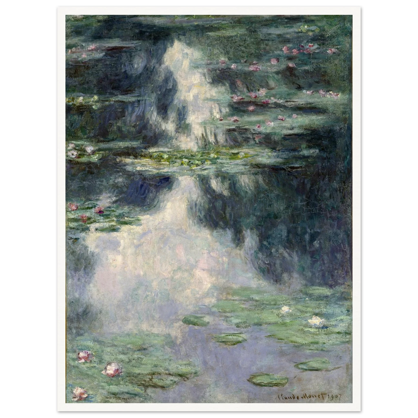 Pond with Water Lilies (1907) Art Print | Claude Monet-Quipham Collections