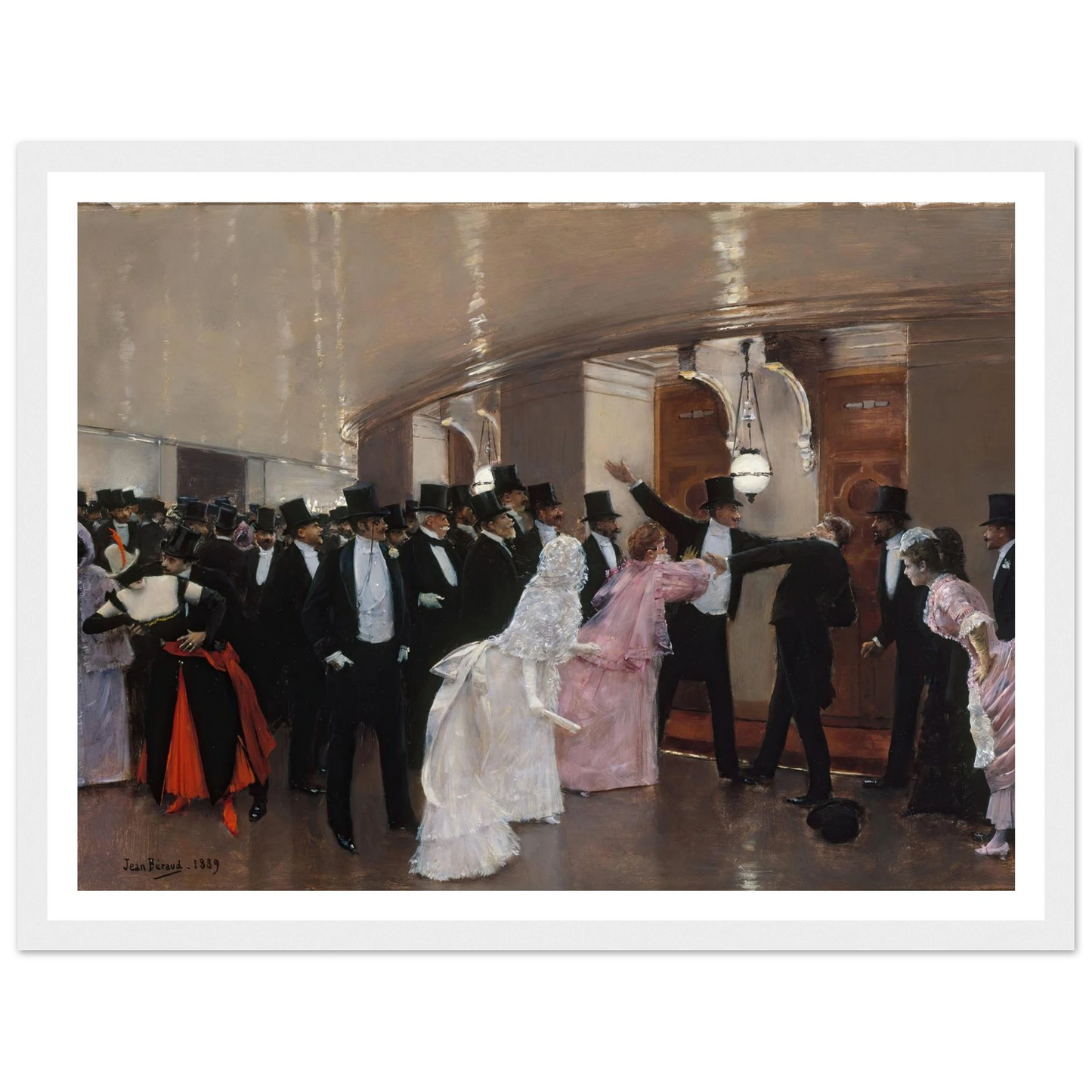 Altercation dans les couloirs de l’Opéra (1889) Art Print | Jean Beraud-Quipham Collections