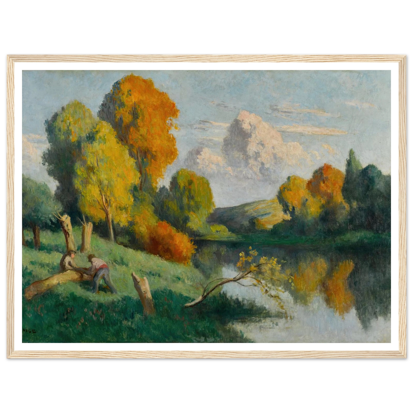 Les scieurs, paysage de La Cure Art Print | Maximilien Luce-Quipham Collections