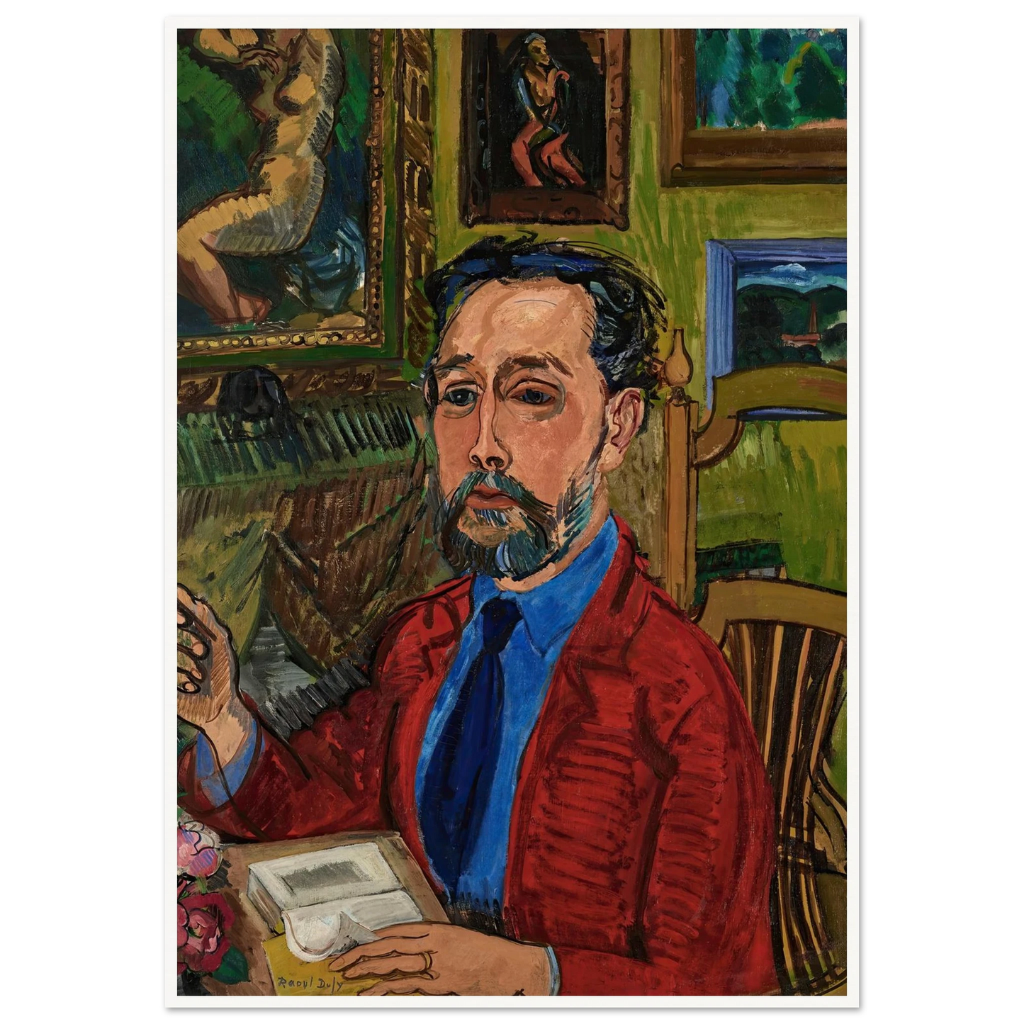 Portrait du poète Joachim Gasquet (1919) Art Print | Raoul Dufy-Quipham Collections