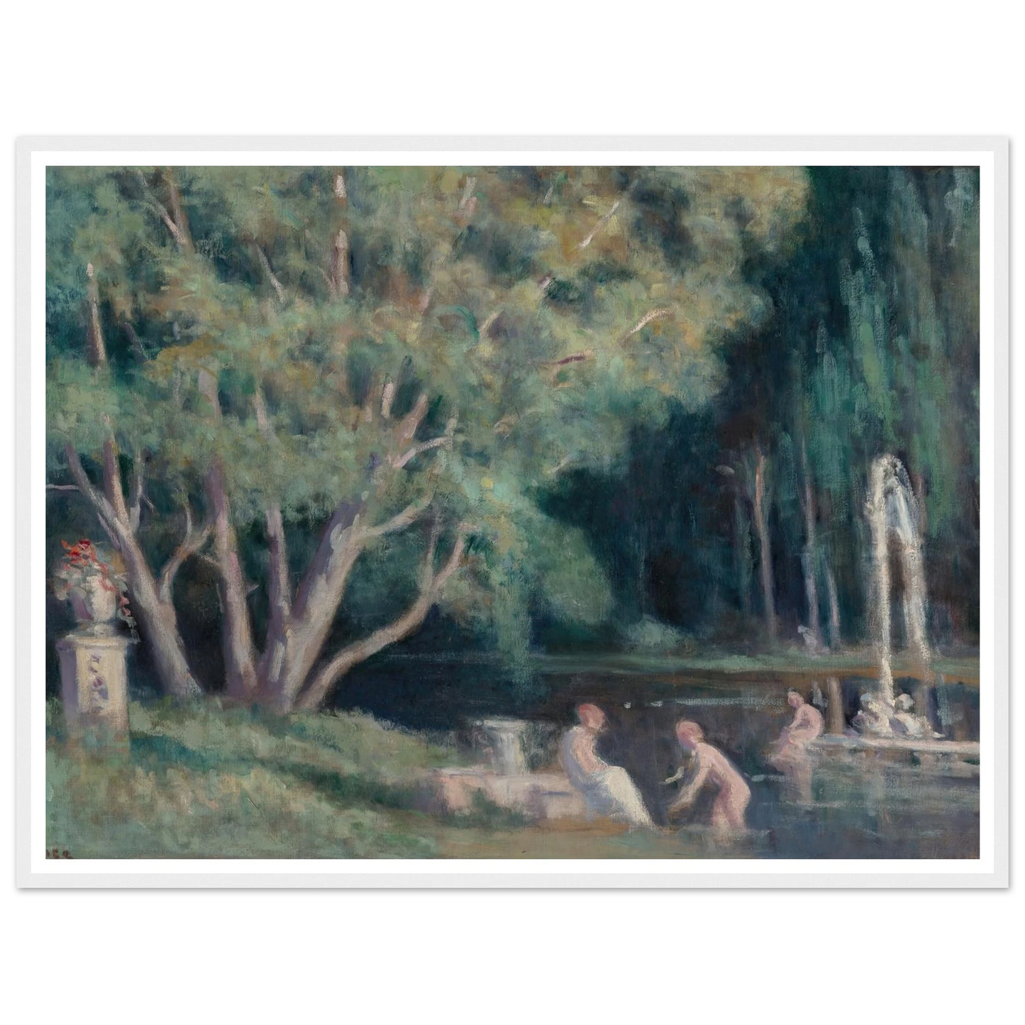 Les baigneurs au jet d’eau Art Print | Maximilien Luce-Quipham Collections