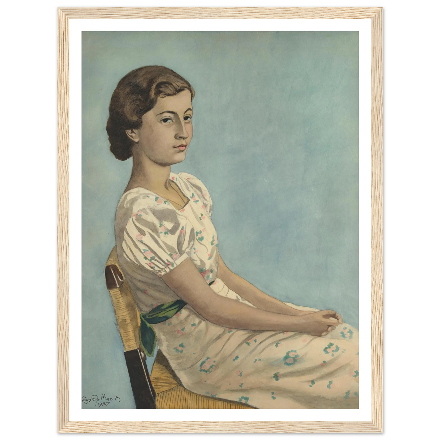 Portret van Mejuffrouw Simonne Kremer (1937) Art Print | Leon Spilliaert-Quipham Collections