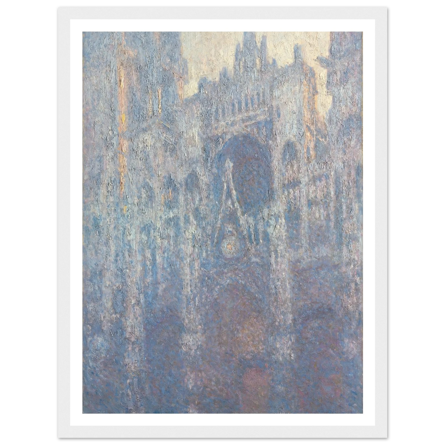 The Portal of Rouen Cathedral in Morning Light (1894) Art Print | Claude Monet-Quipham Collections