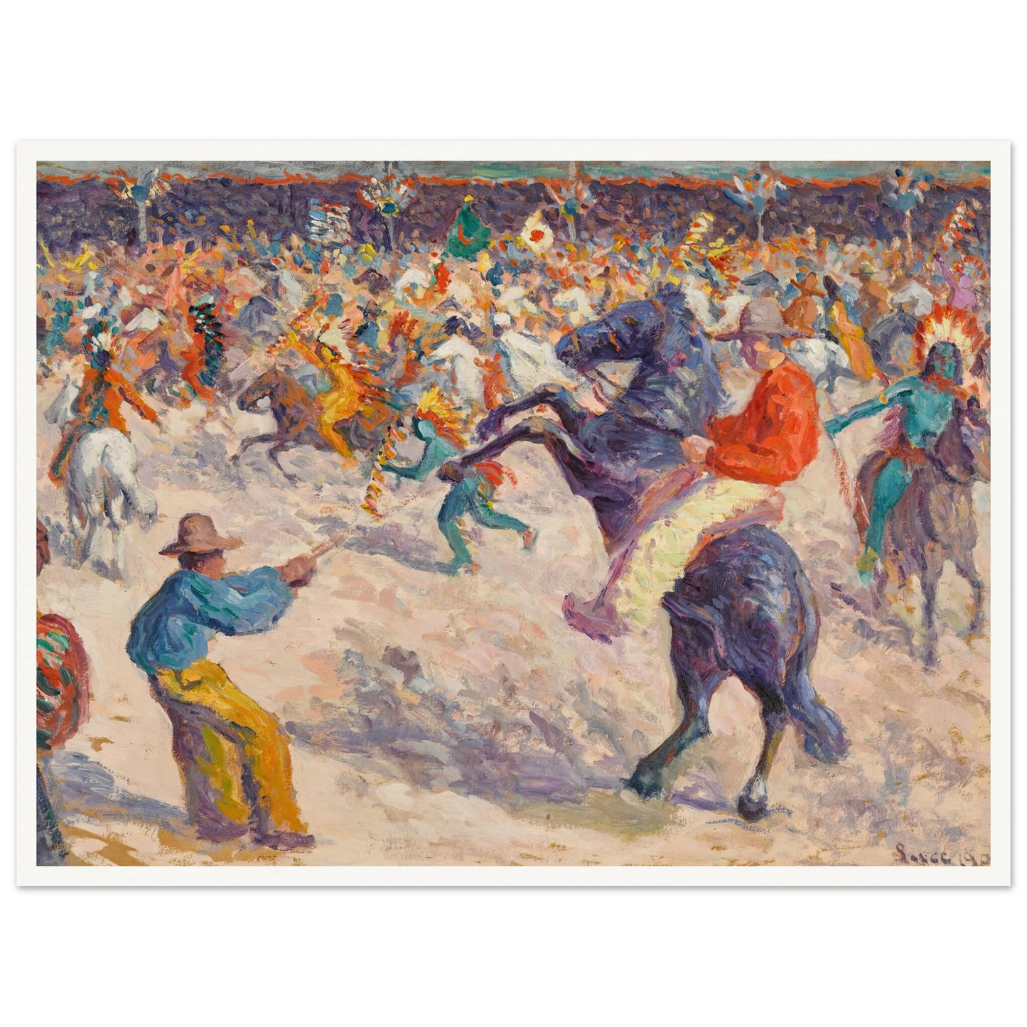 Buffalo Bill, le lasso (1906) Art Print | Maximilien Luce-Quipham Collections