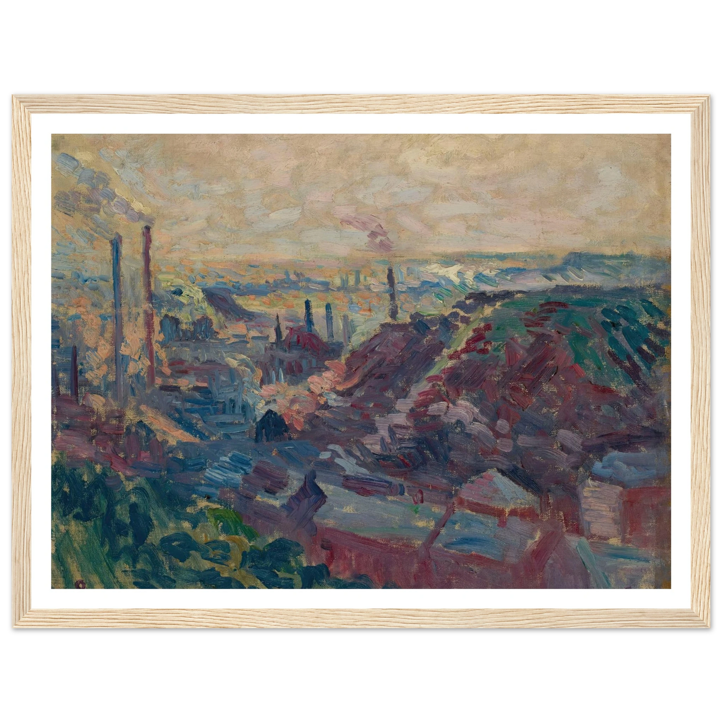 La Vallée Industrielle de la Sambre (1898-99) Art Print | Maximilien Luce-Quipham Collections