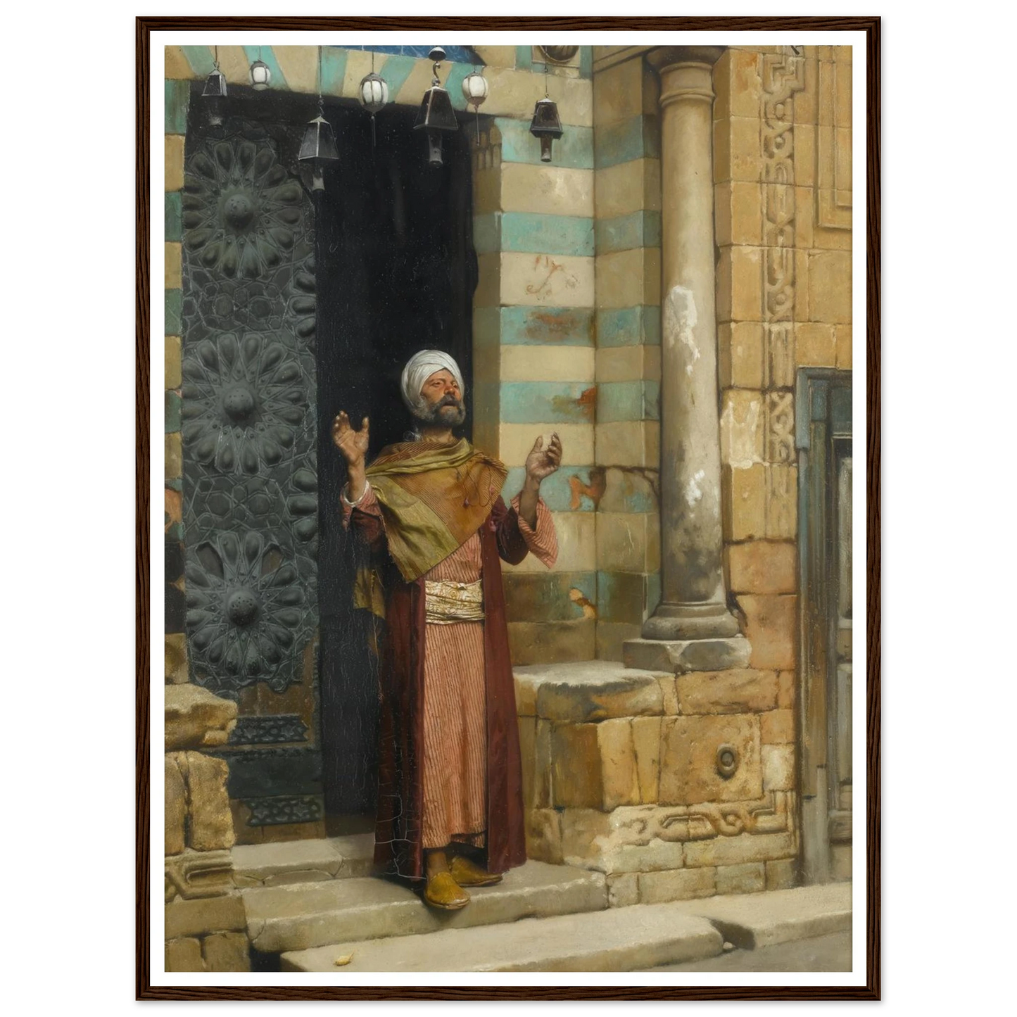 At the door of the mosque (1886) Art Print | Ludwig Deutsch-Quipham Collections