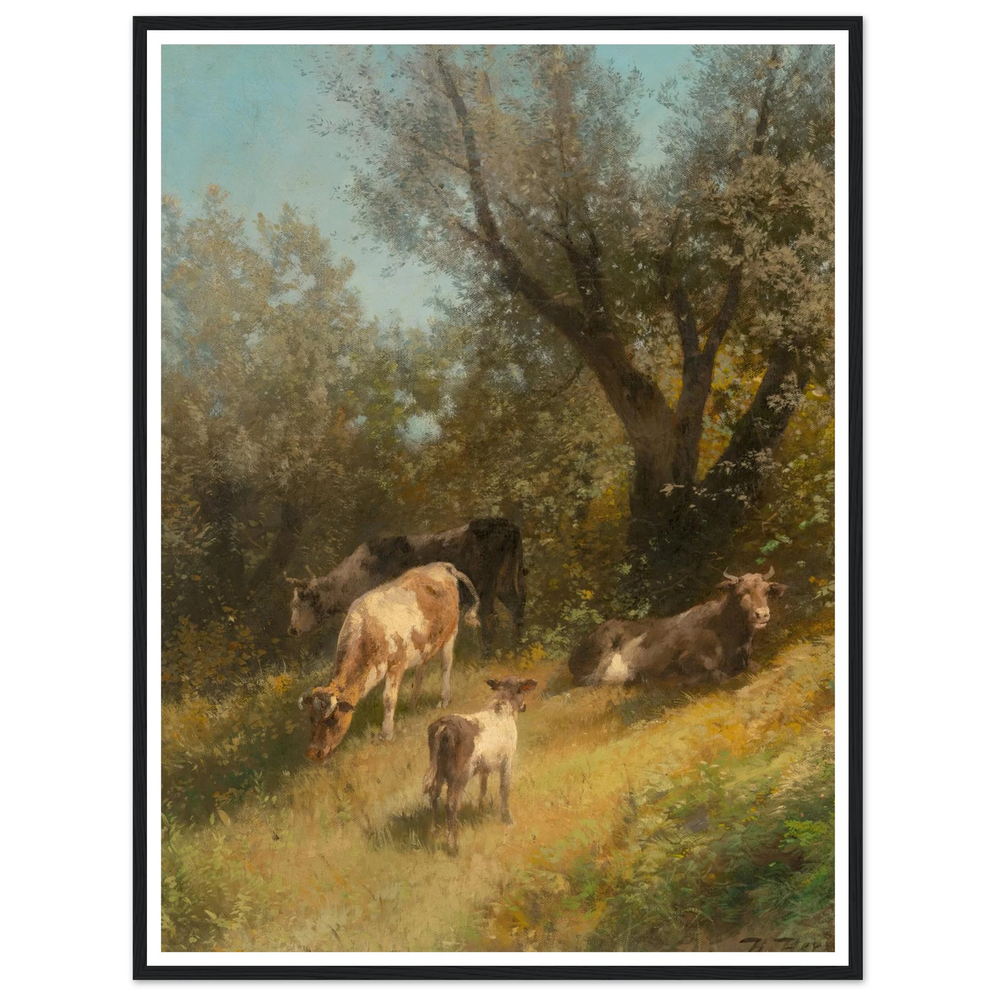 Summer grazing, Chester County Art Print | Hermann Ottomar Herzog-Quipham Collections