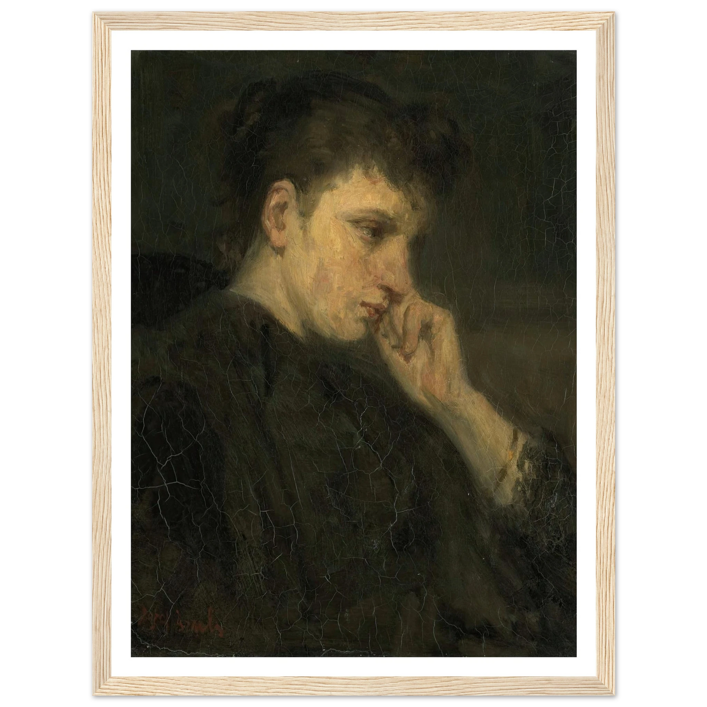 ‘Malancholy’ (1880 - 1899) Art Print | Jozef Israels-Quipham Collections