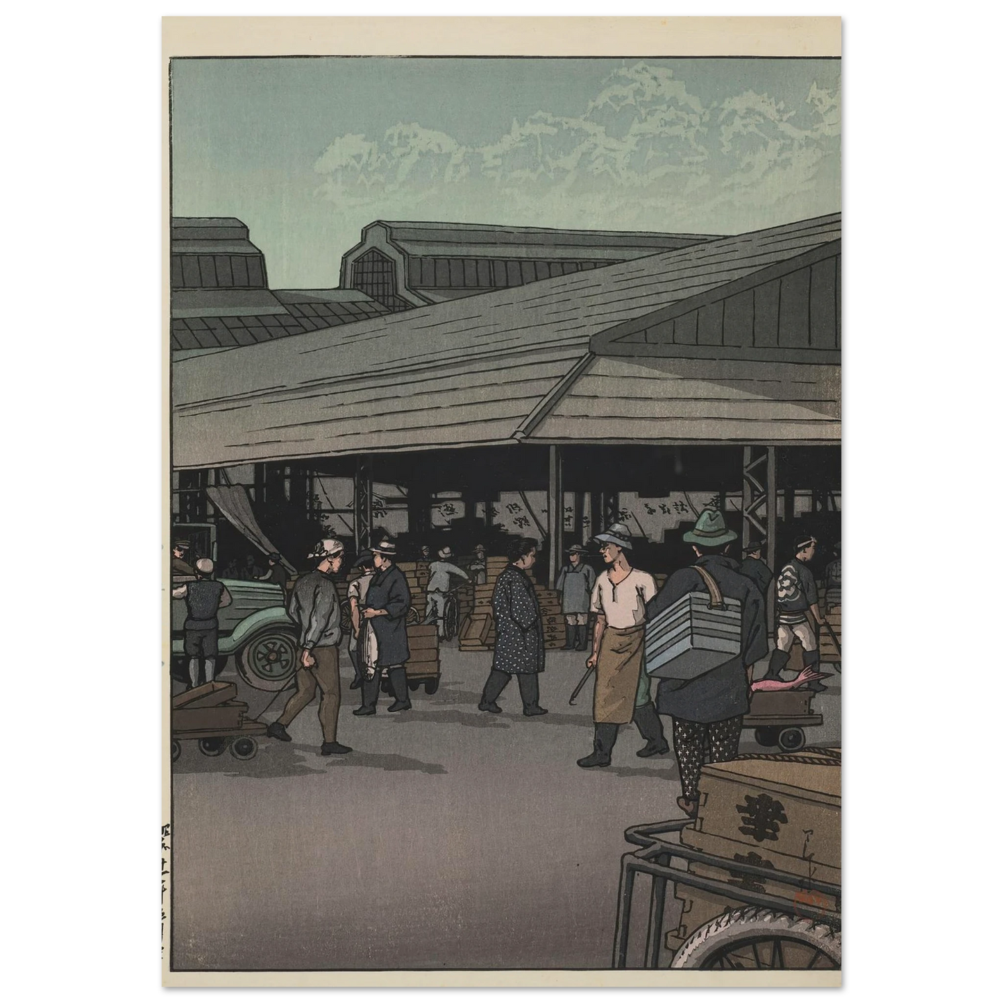 Chuo shijo (The Central Market) (1936) Art Print | Kawase Hasui-Quipham Collections