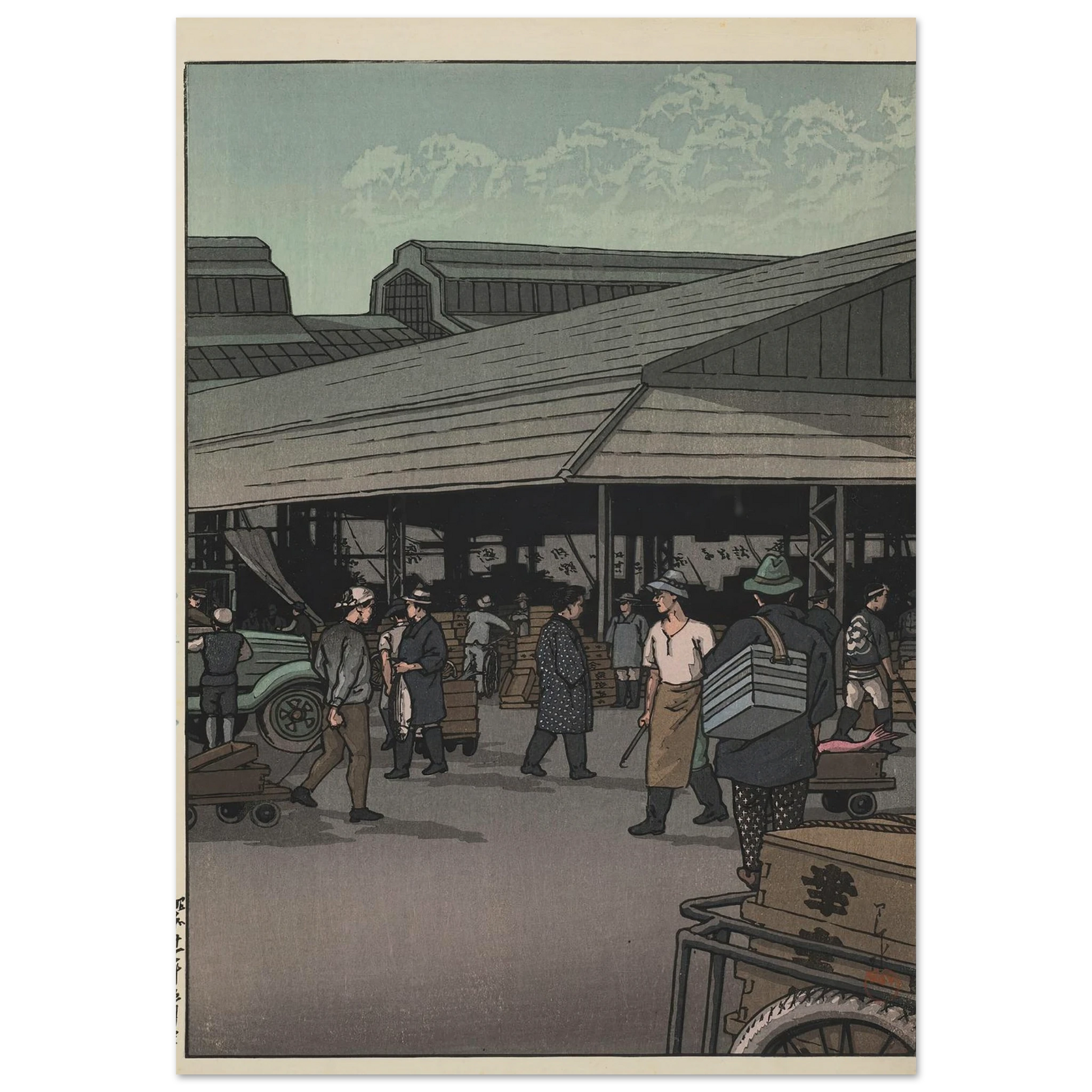 Chuo shijo (The Central Market) (1936) Art Print | Kawase Hasui-Quipham Collections