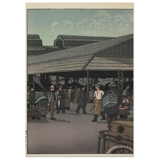 Chuo shijo (The Central Market) (1936) Art Print | Kawase Hasui-Quipham Collections