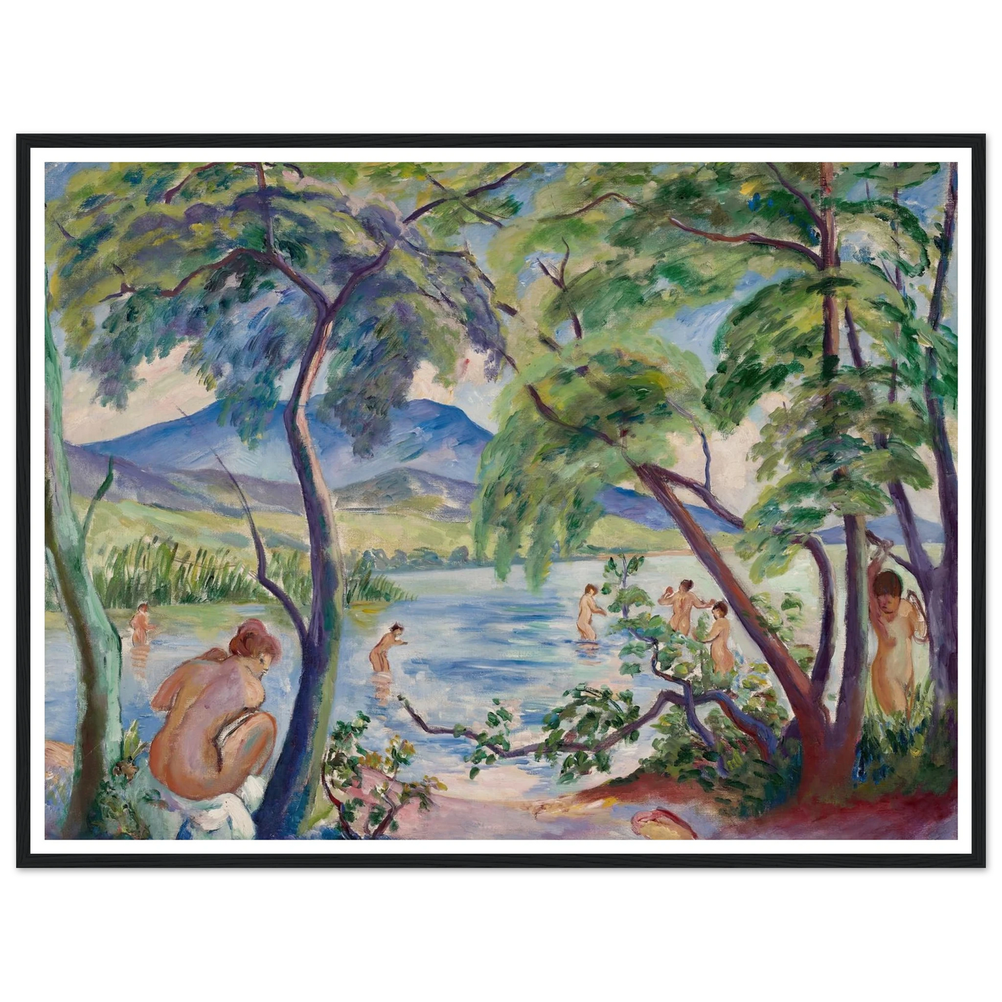 Paysage aux baigneuses, Colombier (1917) Art Print | Henri Manguin-Quipham Collections