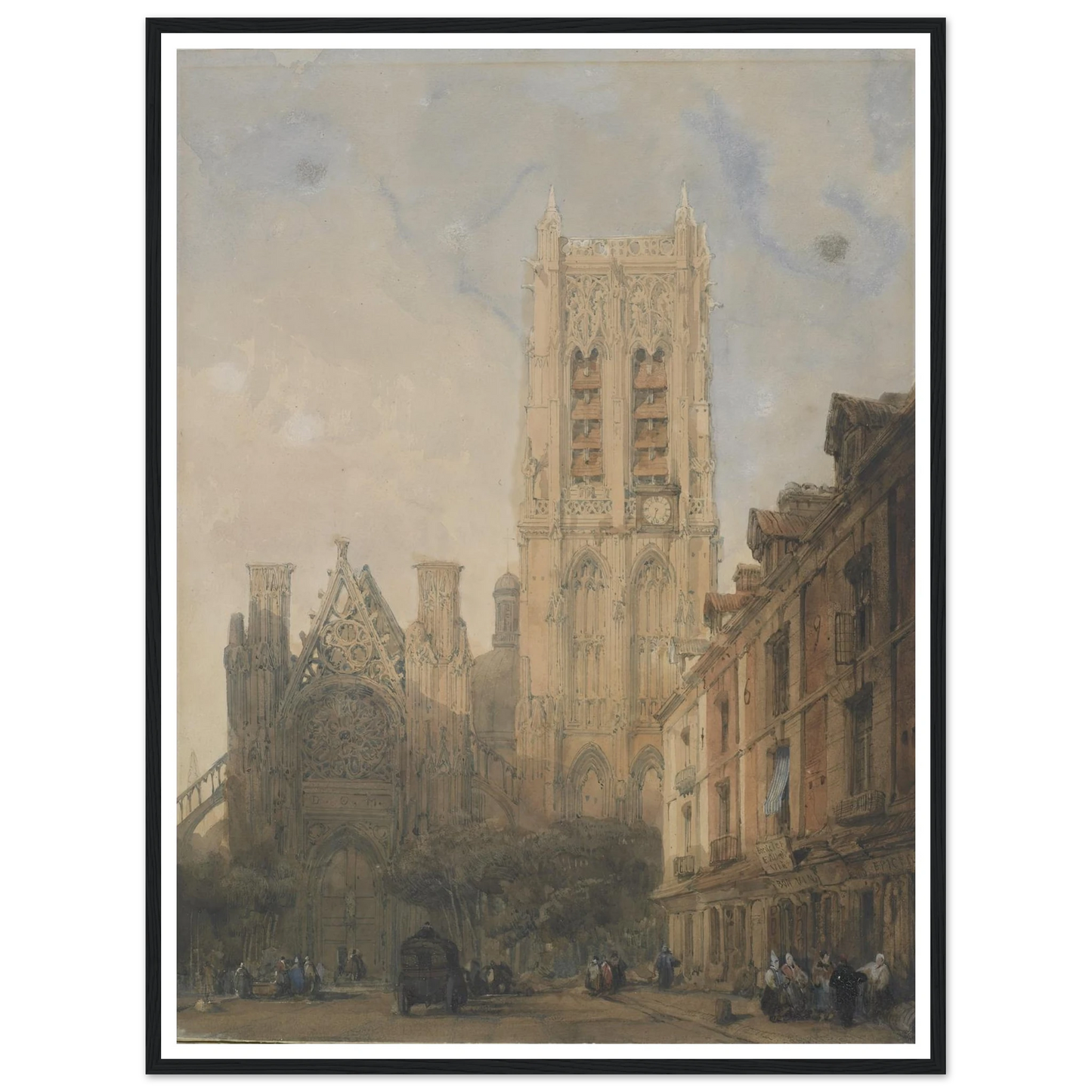 Church of St. Jacques, Dieppe Art Print | David Roberts-Quipham Collections