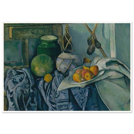 Still Life with a Ginger Jar and Eggplants (1893–94) Art Print | Paul Cezanne-Quipham Collections