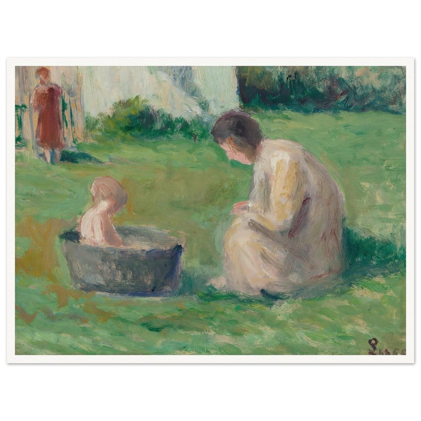 Le bain du bébé Art Print | Maximilien Luce-Quipham Collections