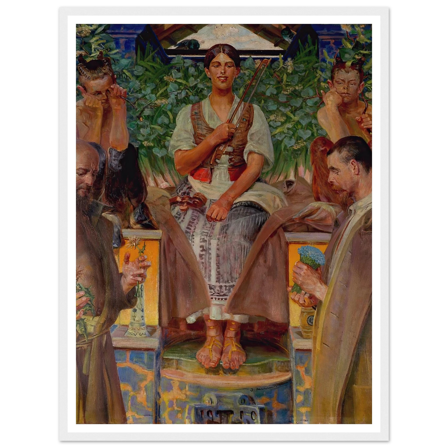 Homage to art and the muse (1910) Art Print | Jacek Malczewski-Quipham Collections