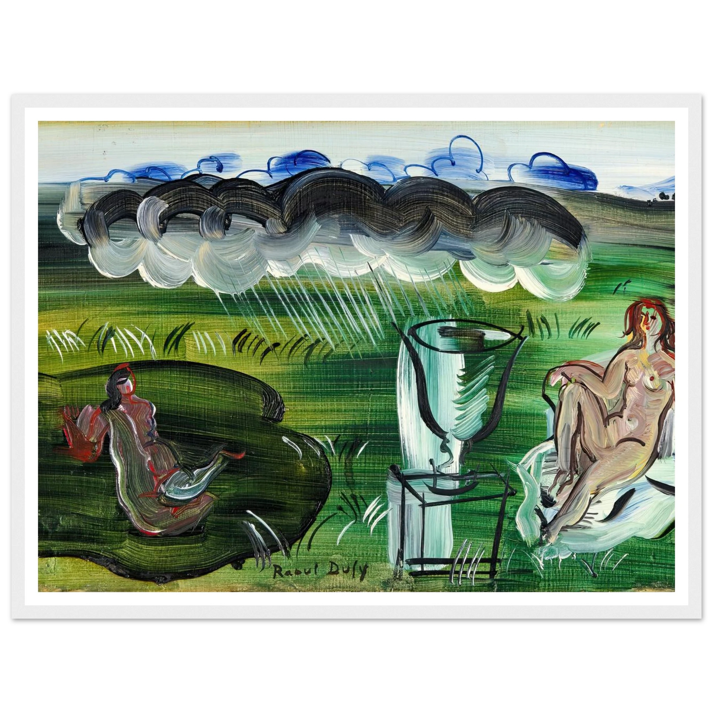 Composition avec vase et nus (1942) Art Print | Raoul Dufy-Quipham Collections