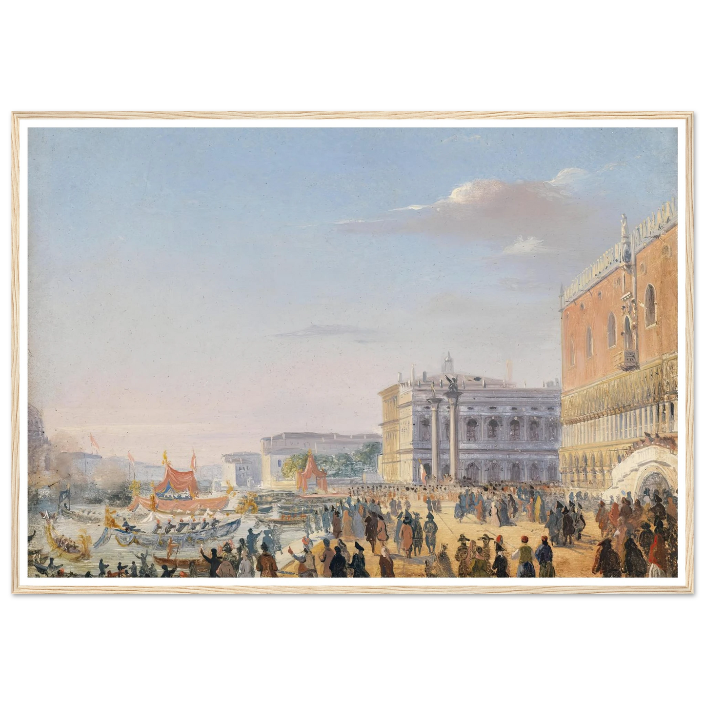 Ankunft Franz Joseph und Elisabeth in Venedig Art Print | Ippolito Caffi-Quipham Collections