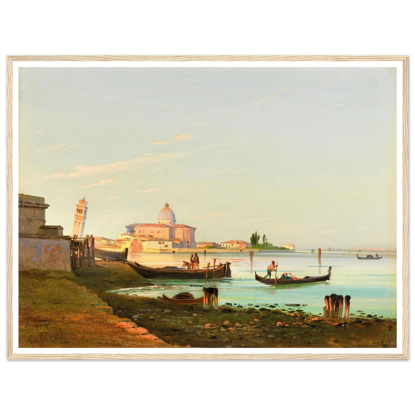 Venice, a View of San Pietro di Castello (1851) Art Print | Ippolito Caffi-Quipham Collections