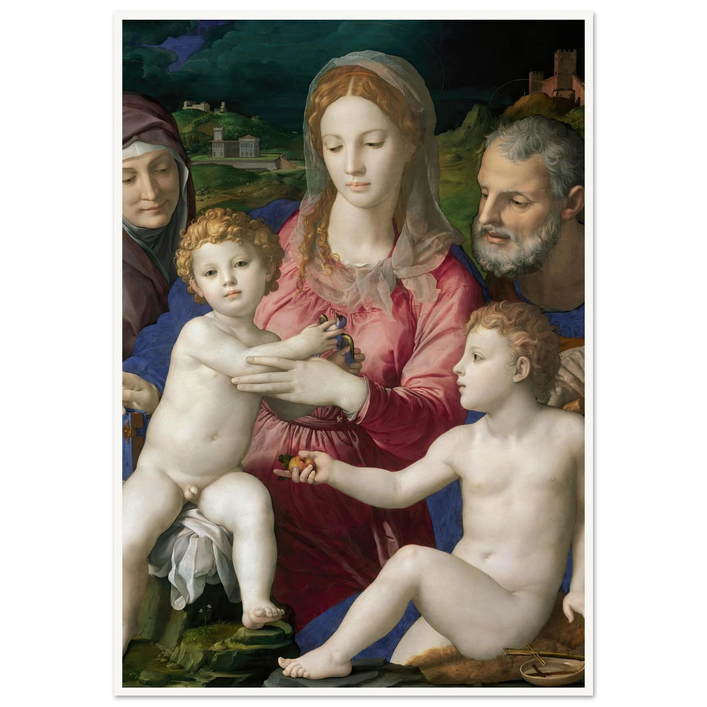 Holy Family with St. Anne and the Infant St. John (1545 - 1546) Art Print | Agnolo Bronzino-Quipham Collections