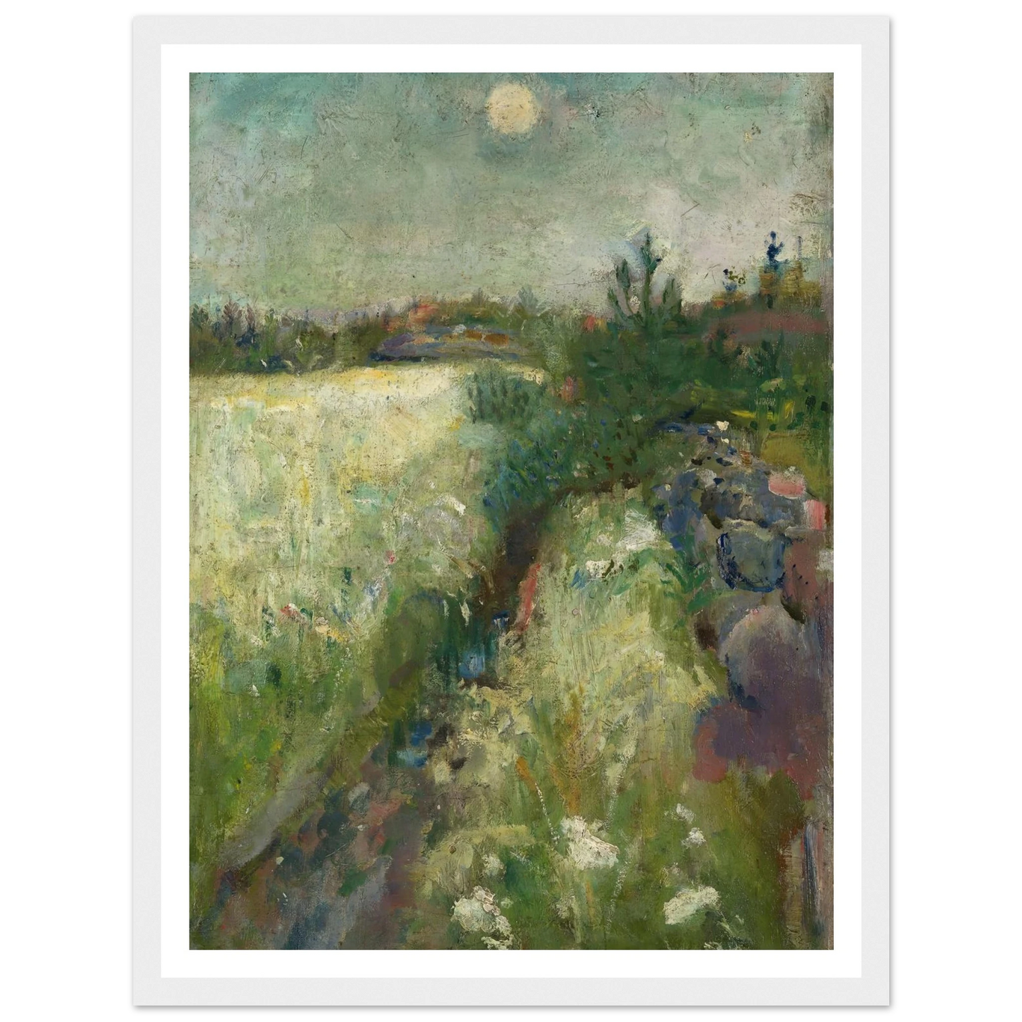 Flowery Meadow at Veierland (1887) Art Print | Edvard Munch-Quipham Collections