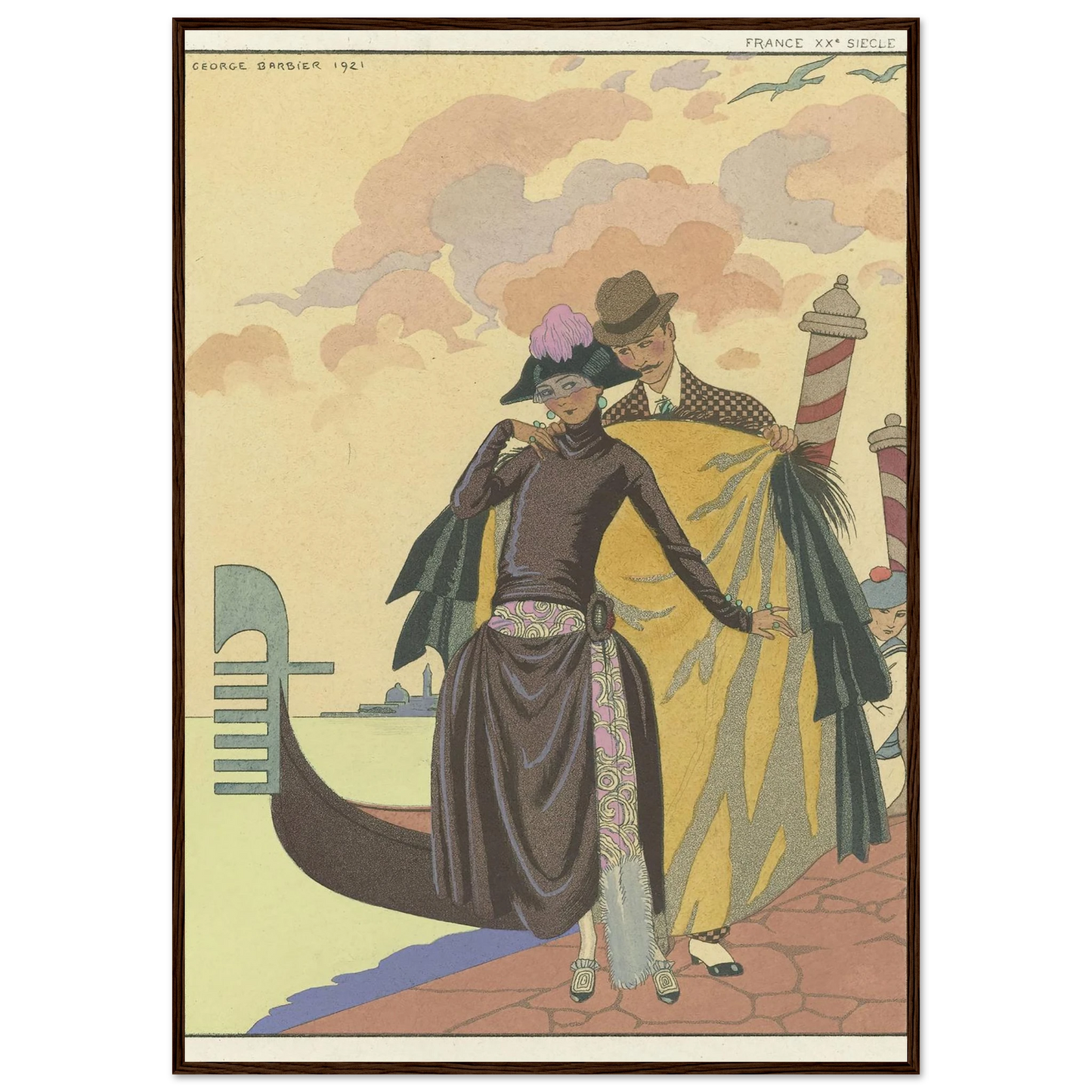 Elle et Lui ; France XXe siècle (1922) Art Print | George Barbier-Quipham Collections