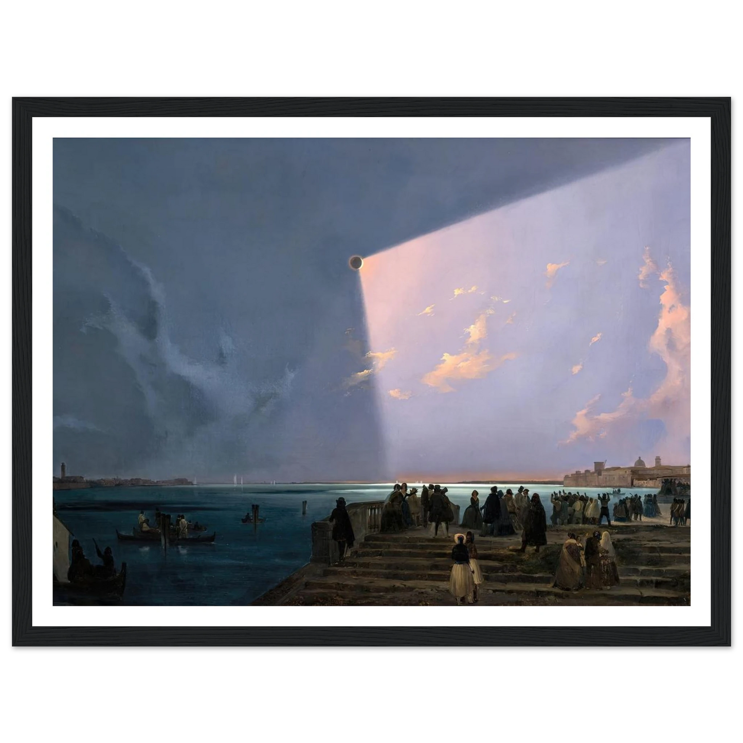 The Eclipse of the Sun in Venice, July 6, 1842 (1800s) Art Print | Ippolito Caffi-Quipham Collections