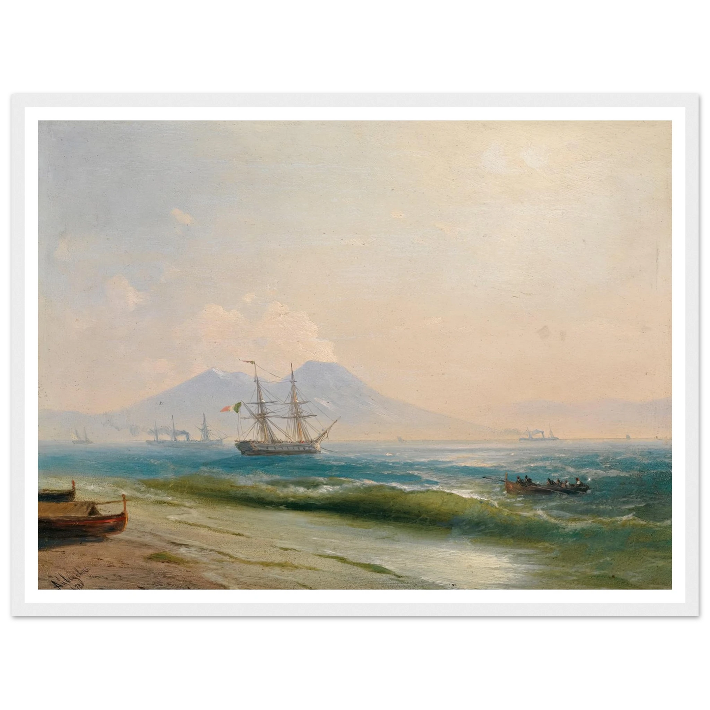 View Of Mount Vesuvius (1878) Art Print | Ivan Konstantinovich Aivazovsky-Quipham Collections
