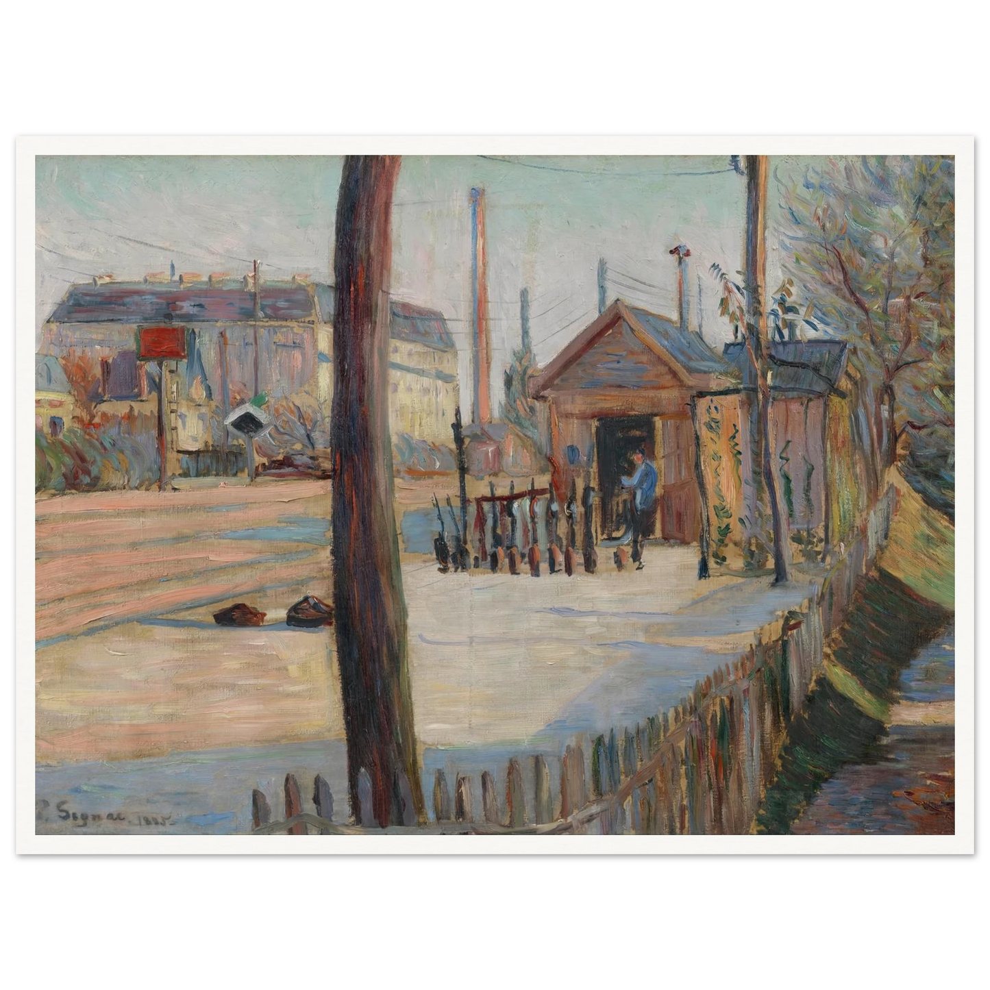 Railway junction near Bois-Colombes Art Print | Paul Signac-Quipham Collections