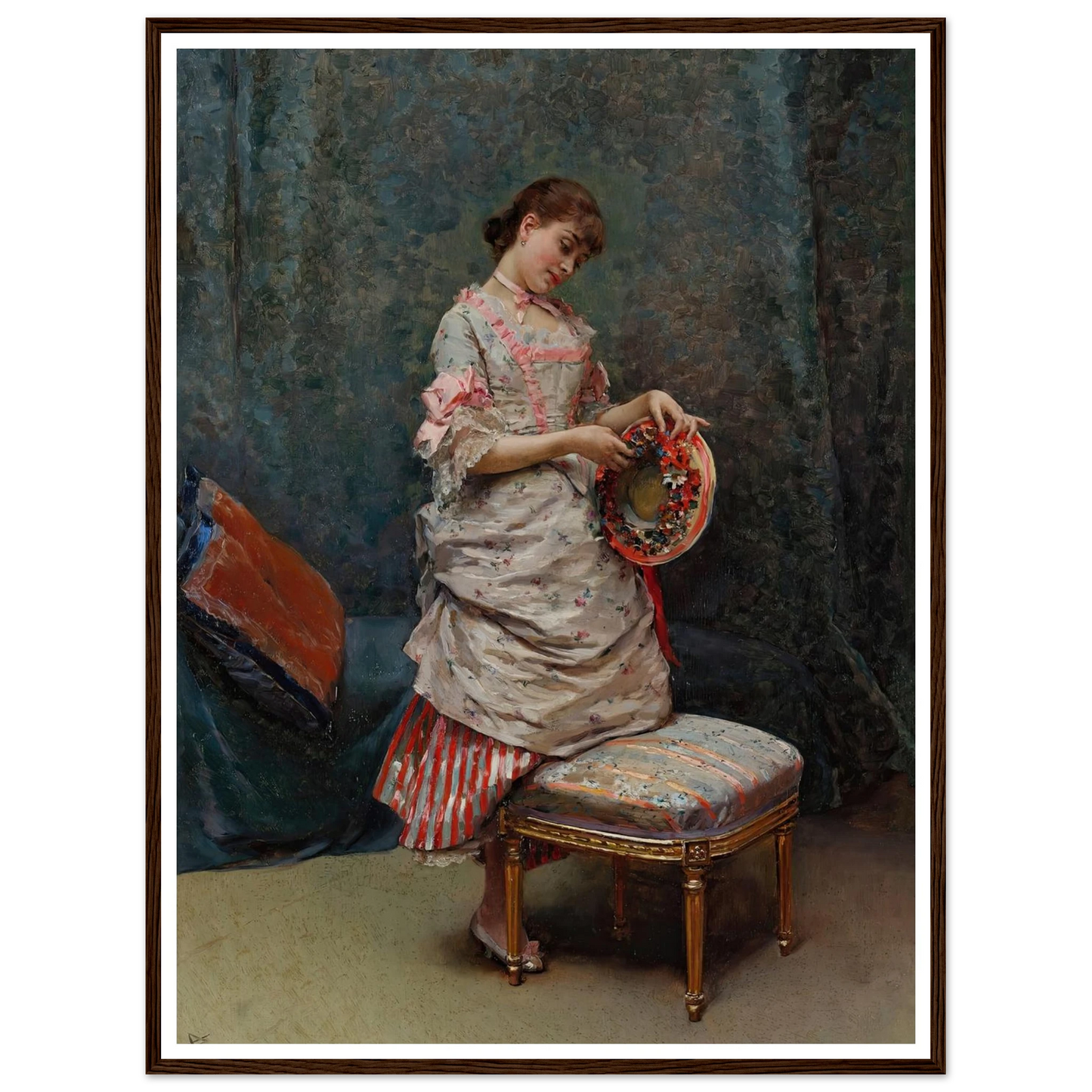 Aline Holding a Hat Art Print | Raimundo de Madrazo y Garreta-Quipham Collections