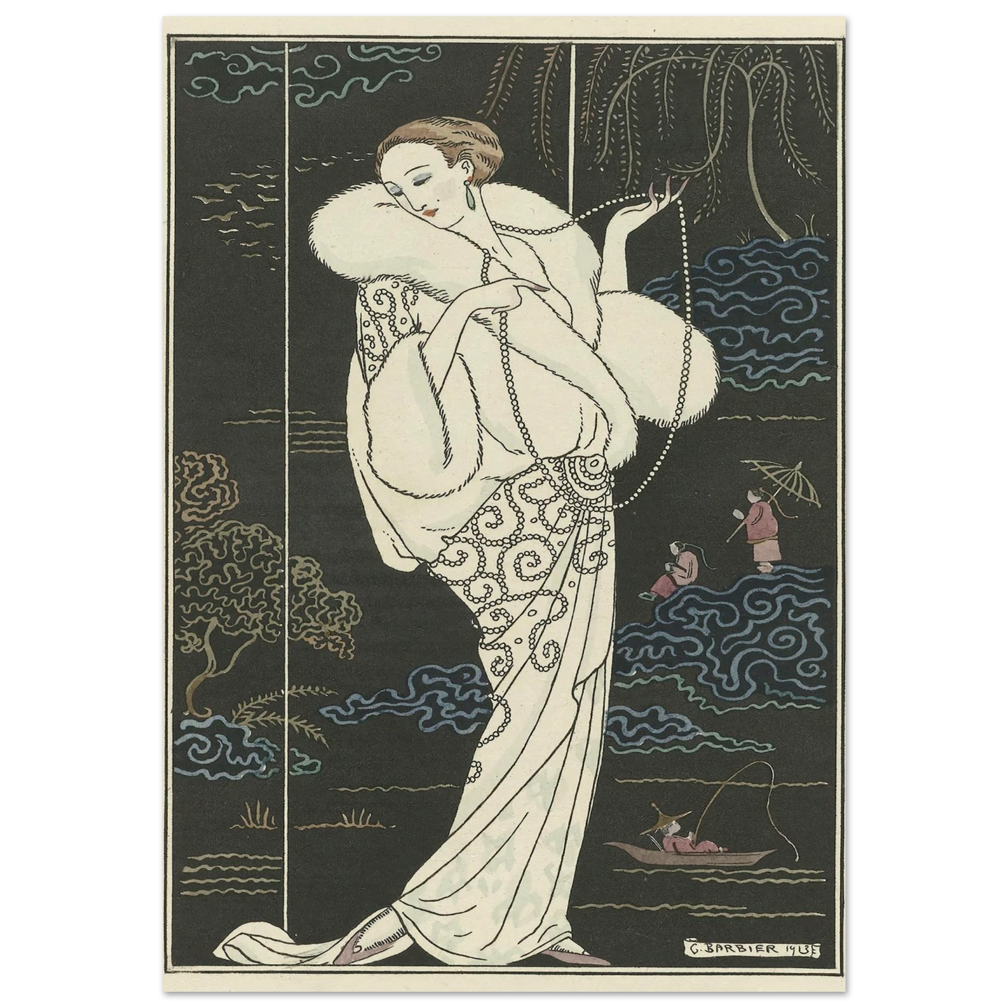 Manteau de velours (1913) Art Print | George Barbier-Quipham Collections
