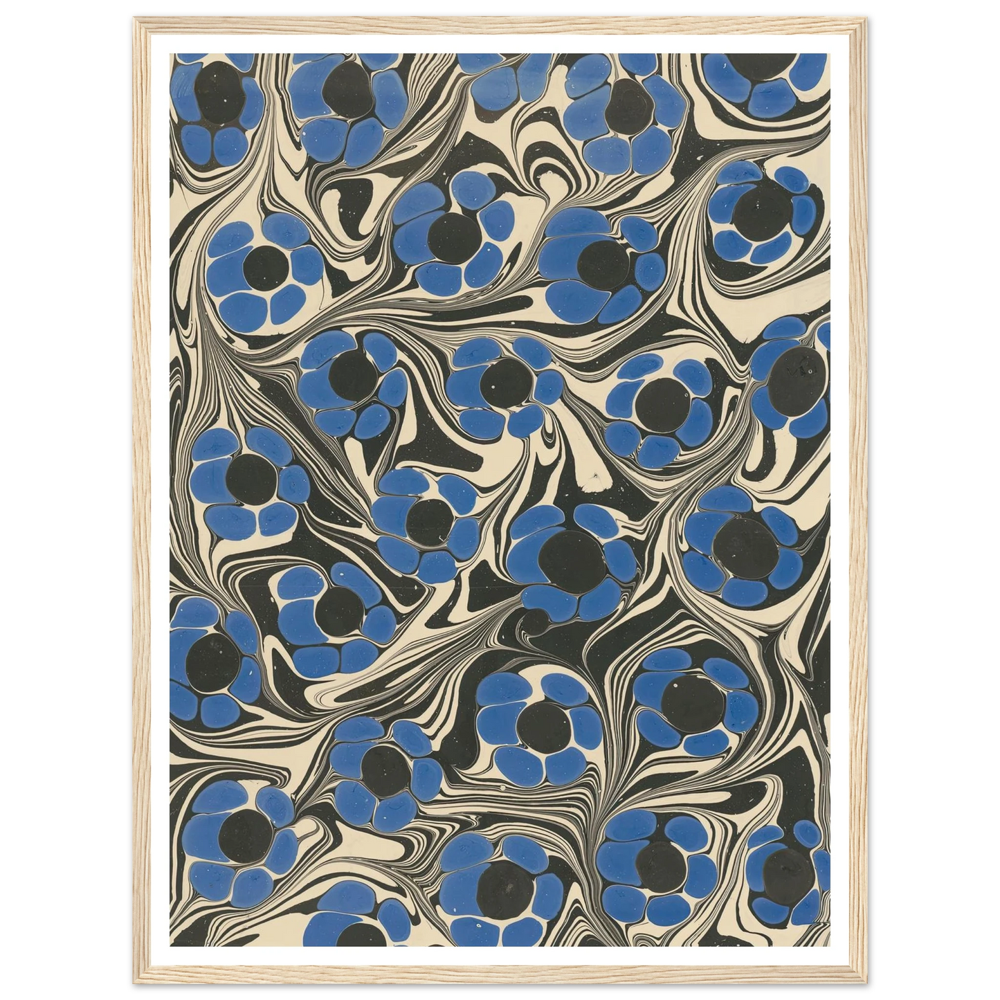 Marmorpapier (mit Blütenmotiven) (1910) Art Print | Franz Weisse-Quipham Collections