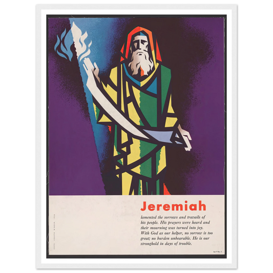 Jeremiah (1956) Art Print | Joseph Binder - Framed Poster - 30x40 cm / 12x16″ - Black frame