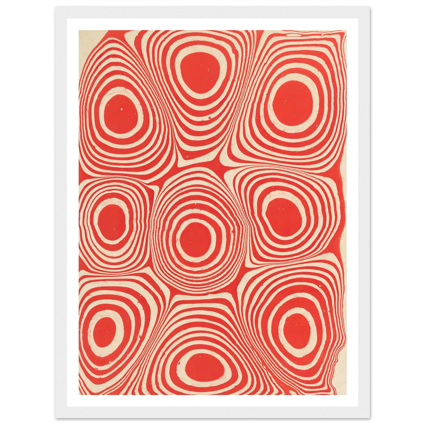 Marmorpapier (Kreise und kreisförmige Ringe) (1900 - 1921) Art Print | Anker Kyster-Quipham Collections