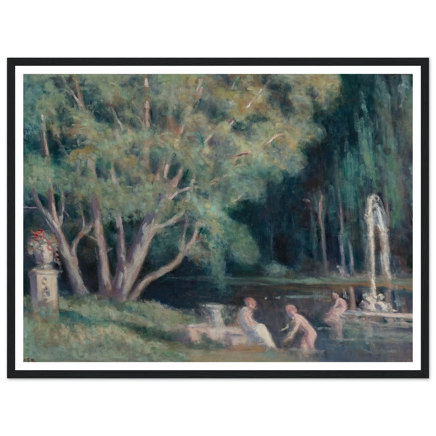 Les baigneurs au jet d’eau Art Print | Maximilien Luce-Quipham Collections