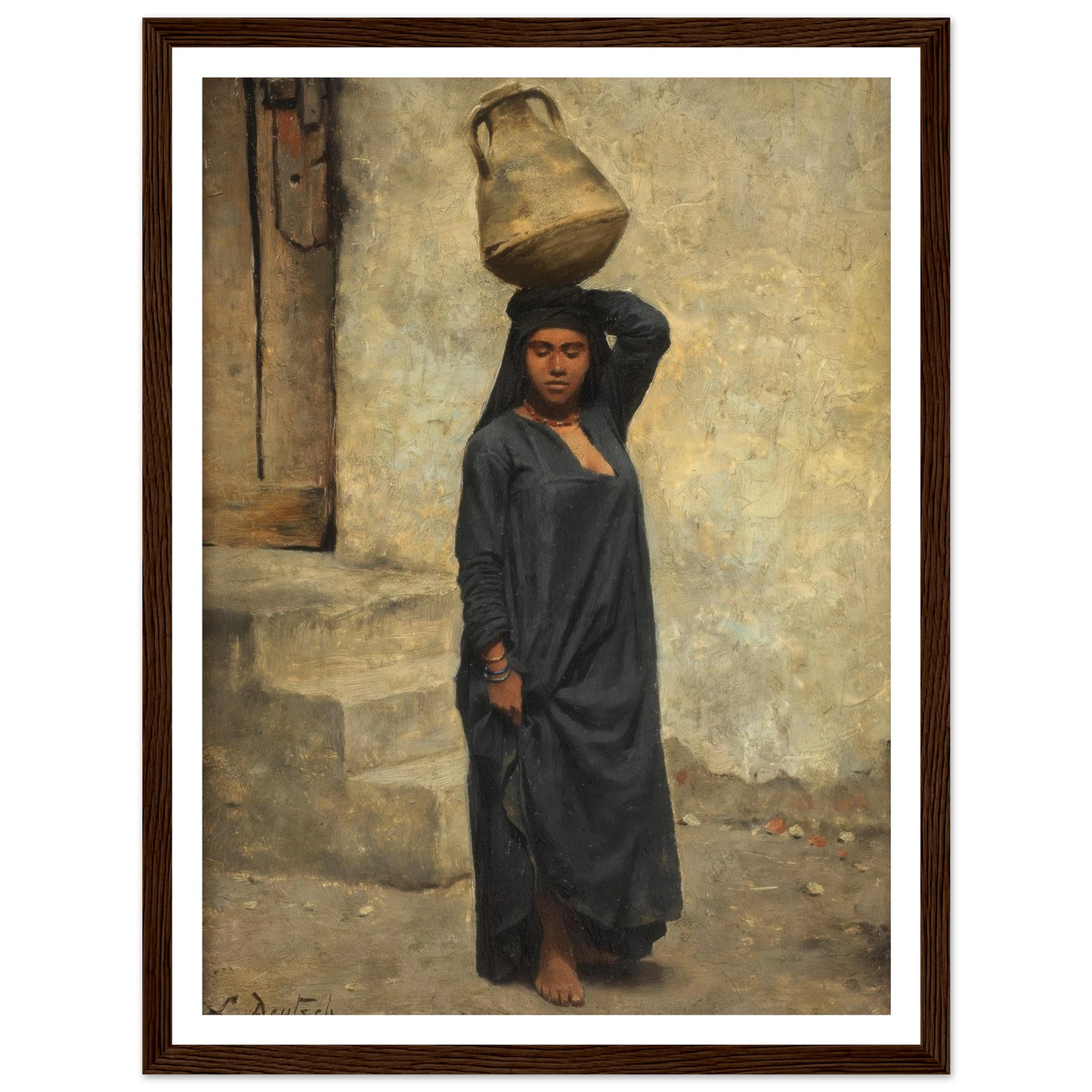 An Egyptian water carrier Art Print | Ludwig Deutsch-Quipham Collections