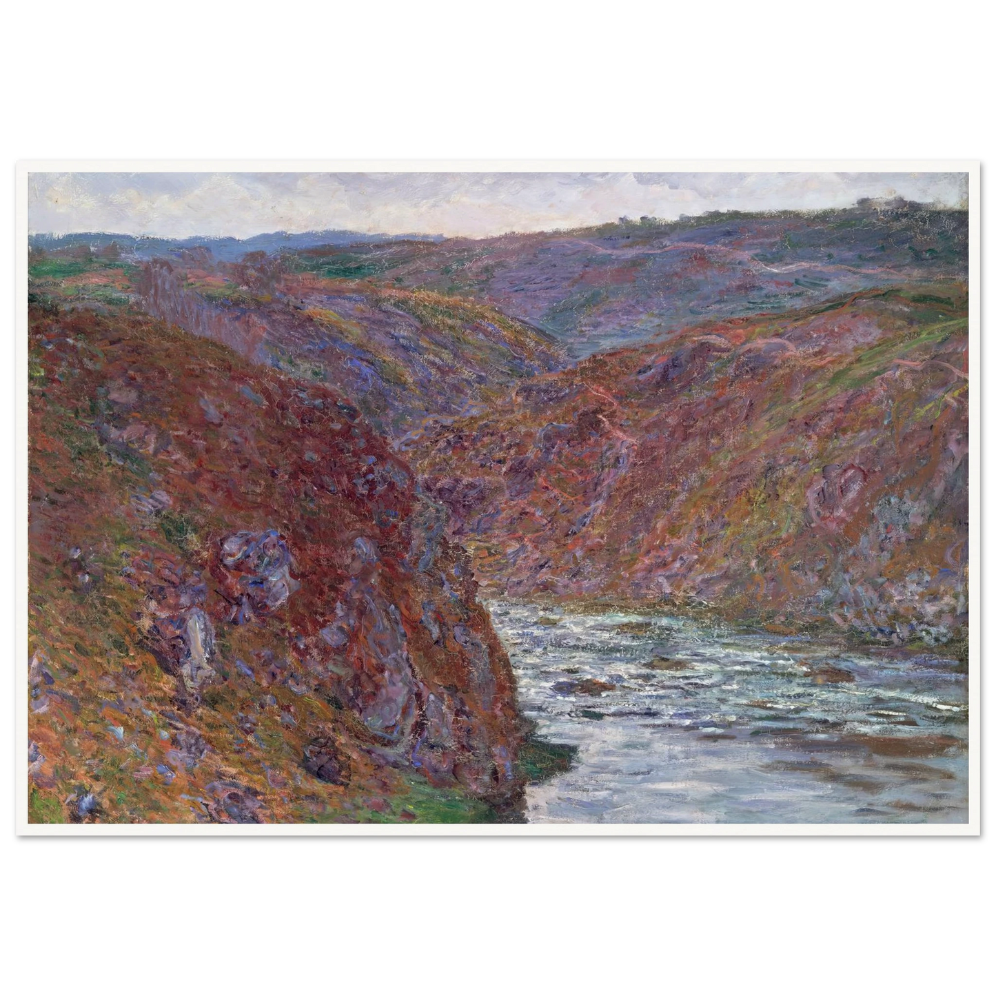 Valley of the Creuse (Gray Day) (1889) Art Print | Claude Monet-Quipham Collections