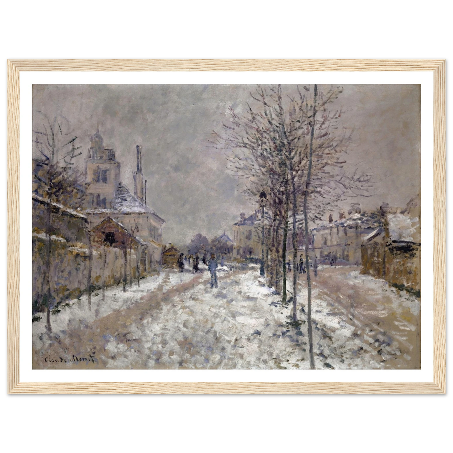 The Snow-Covered Boulevard De Pontoise In Argenteuil (1875) Art Print | Claude Monet-Quipham Collections